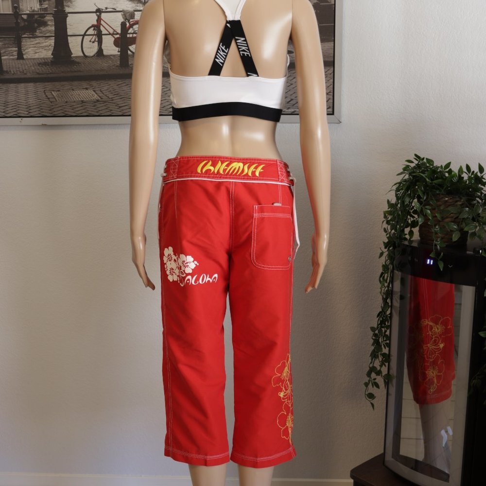 NWOT Chiemsee Board Shorts S Red Swim Surfer TOP